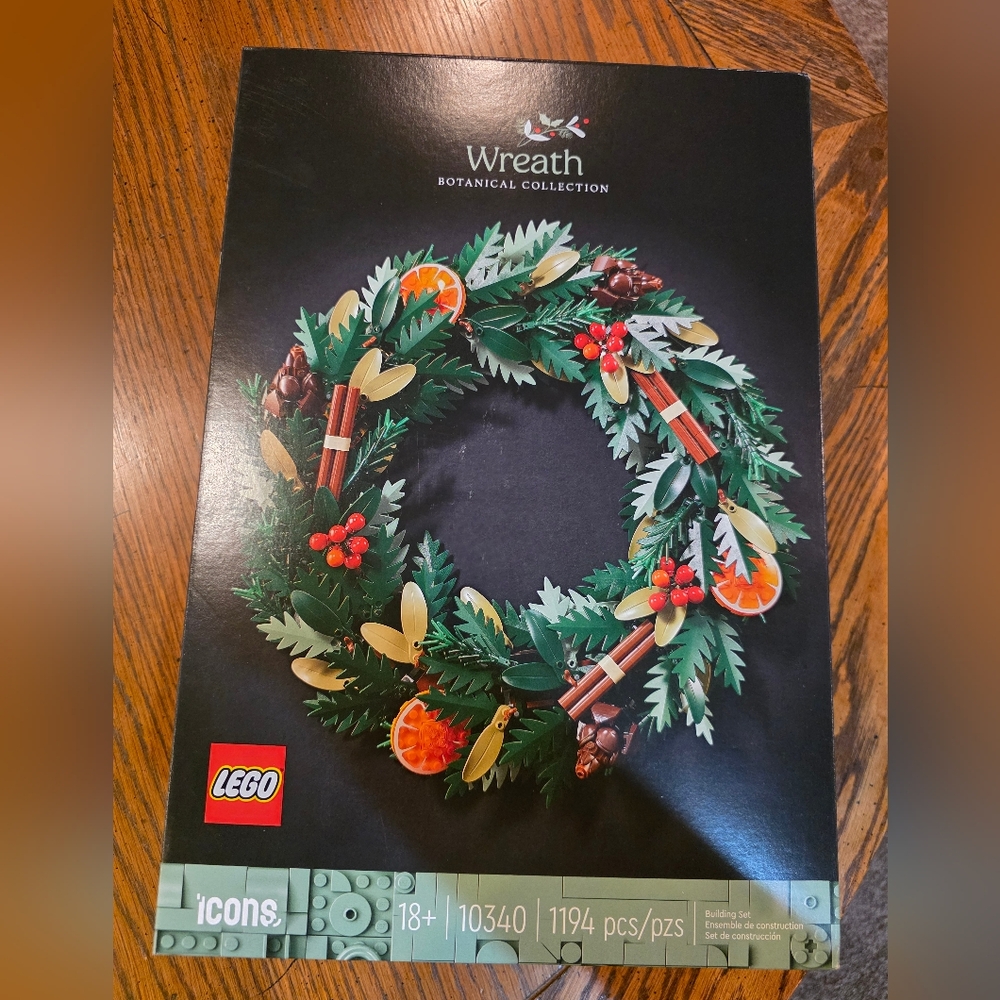 lego wreath, still in box